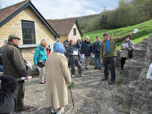 Great Witcombe Roman Villa - Neil Holbrook leads the site visit Great Witcombe Roman Villa - Neil Holbrook leads the site visit